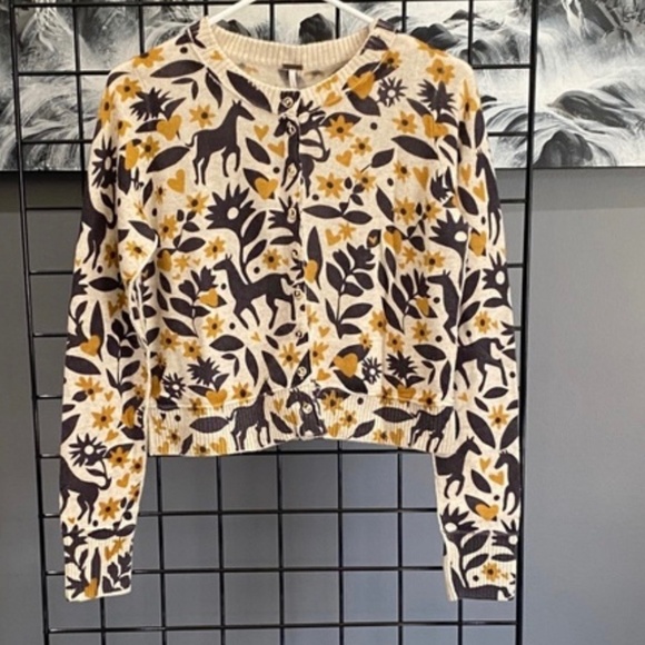 Free People Sweaters - Free People Patterned Cashmere Cardigan